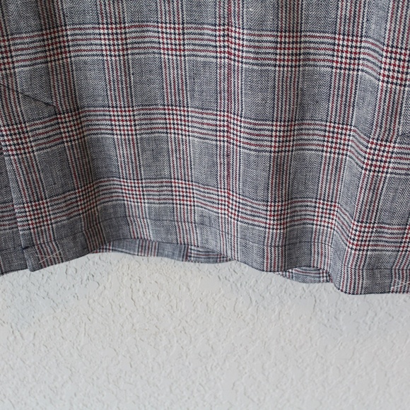 Linen Sportcoat NWT (NHP) Plaid Red & Blue 38R - Picture 5 of 6